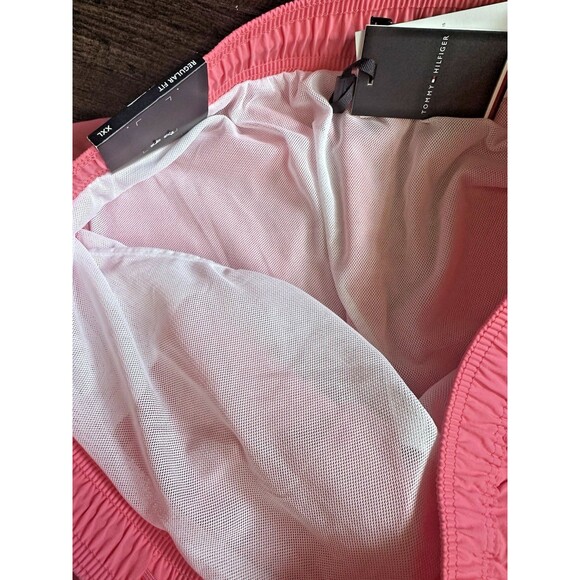 Tommy Hilfiger Men's Regular fit drawstring 7" swim shorts Peach pink  XXL - Picture 5 of 8
